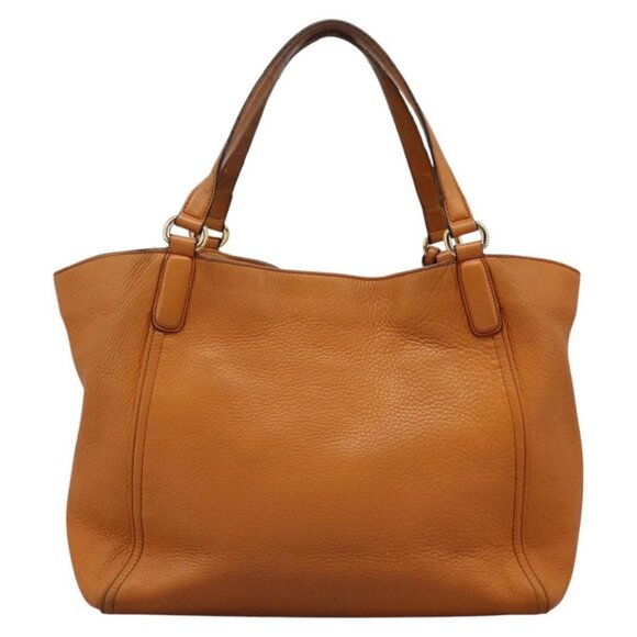GUCCI Soho Hand Bag Leather Orange Gold - Picture 3 of 16
